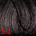 360 hair professional Permanent Haircolor : 5.1 светло-коричневый пепельный 