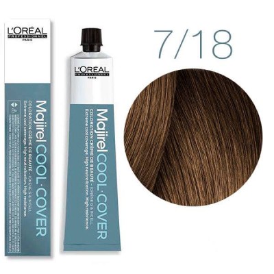 Majirel Cool Cover Крем-краска для волос 7.18 50мл