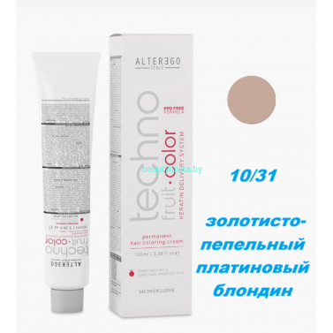 Краска Alter Ego Tehnofruit color 10.31 золотисто-пепельный платиновый блондин 100 мл