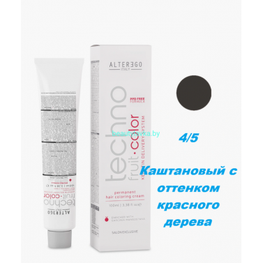 Краска Alter Ego Tehnofruit color 4.5 каштановый с оттенком красного дерева 100 мл