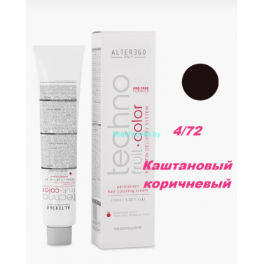 Краска Alter Ego Tehnofruit color 4.72 каштановый коричневый 100 мл.