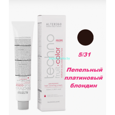 Краска Alter Ego Tehnofruit color 5.31 пепельный платиновый блондин 100 мл