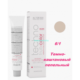 Краска Alter Ego Tehnofruit color 6.1 темно-каштановый пепельный 100 мл