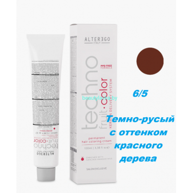 Краска Alter Ego Tehnofruit color 6.5 темно-русый с оттенком красного дерева 100 мл