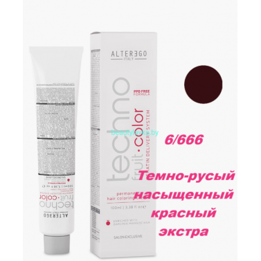 Краска Alter Ego Tehnofruit color 6.666 темно-русый насыщенный красный экстра 100 мл