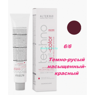 Краска Alter Ego Tehnofruit color 6.6 темно-русый насыщенный-красный 100 мл