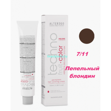 Краска Alter Ego Tehnofruit color 7.11 пепельный блондин 100 мл