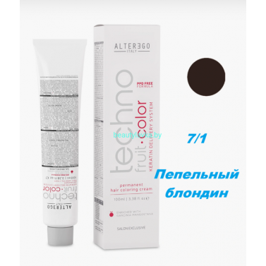 Краска Alter Ego Tehnofruit color 7.1 пепельный блондин 100 мл