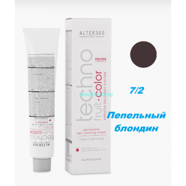 Краска Alter Ego Tehnofruit color 7.2 пепельный блондин 100 мл