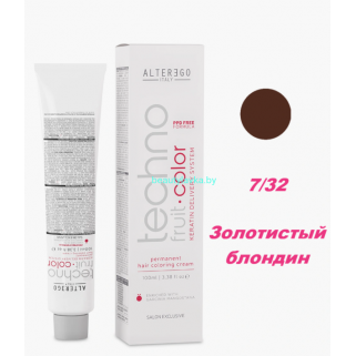 Краска Alter Ego Tehnofruit color 7.32 золотистый блондин 100 мл