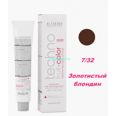 Краска Alter Ego Tehnofruit color 7.32 золотистый блондин 100 мл