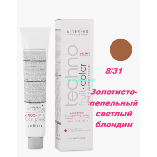 Краска Alter Ego Tehnofruit color 8.31 золотисто-пепельный светлый блондин 100 мл