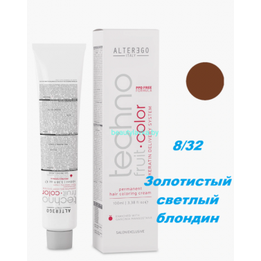 Краска Alter Ego Tehnofruit color 8.32 золотисто-пепельный светлый блондин 100 мл