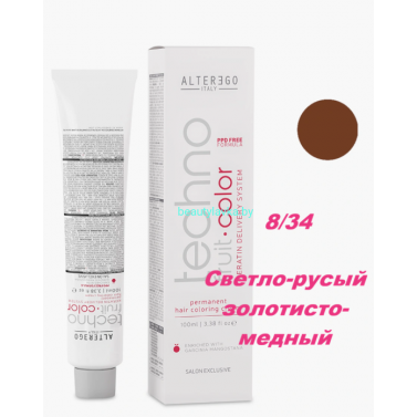 Краска Alter Ego Tehnofruit color 8.34 светло-русый золотисто-медный 100 мл