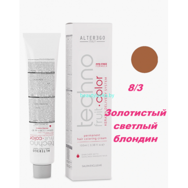 Краска Alter Ego Tehnofruit color 8.3 золотистый светлый блондин 100 мл