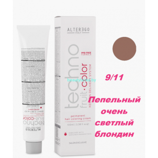 Краска Alter Ego Tehnofruit color 9.11 пепельный очень светлый блондин 100 мл