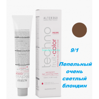 Краска Alter Ego Tehnofruit color 9.1 пепельный очень светлый блондин 100 мл