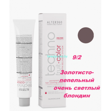 Краска Alter Ego Tehnofruit color 9.2 золотисто-пепельный очень светлый 100 мл