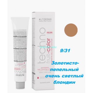 Краска Alter Ego Tehnofruit color 9.31 золотисто-пепельный очень светлый блондин 100 мл