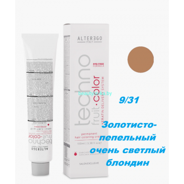 Краска Alter Ego Tehnofruit color 9.31 золотисто-пепельный очень светлый блондин 100 мл