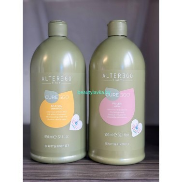 Набор Alter Ego Cureego шампунь Silk oil 950 мл + маска Filler 950 мл