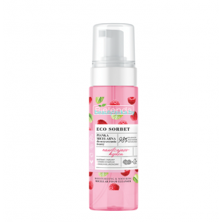  ECO SORBET Raspberry Bielenda Мицеллярная очищающая пенка увлажняющая и успокаивающая 150 мл