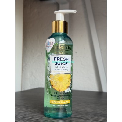 FRESH JUICE Bielenda Увлажняющий мицеллярный гель для умывания лица, Апельсин 190г