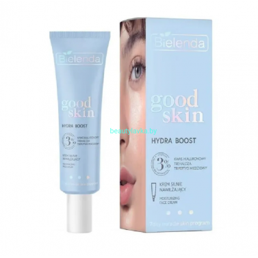 GOOD SKIN HYDRA BOOST Bielenda Крем сильно увлажняющий с гиалуроновой кислотой, трегалозой, трипептидами (50 мл) GOOD SKIN HYDRA BOOST Bielenda Крем сильно увлажняющий с гиалуроновой кислотой, трегалозой, трипептидами (50 мл)