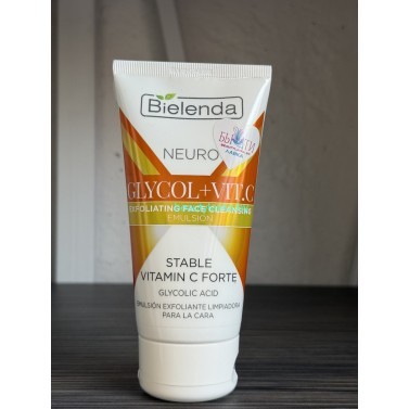 NEURO GLICOL + VIT. Bielenda C Отшелушивающая эмульсия для умывания лица 150мл