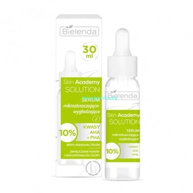 SKIN ACADEMY SOLUTION Bielenda микроотшелушивающая и разглаживающая сыворотка (30 мл)