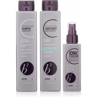 Комплект b3 COLOUR CARE Trio (шампунь 350мл+кондиционер 350мл+ионный закрепитель цвета 140мл) Brazilian Blowout