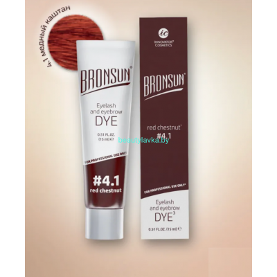 Гель краска для бровей и ресниц Bronsun №4.1 медный каштан 15 мл