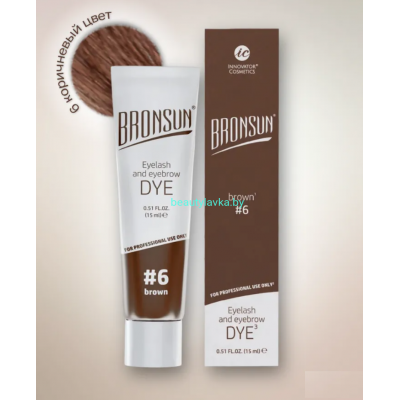 Гель краска для бровей и ресниц Bronsun №6 коричневый 15 мл
