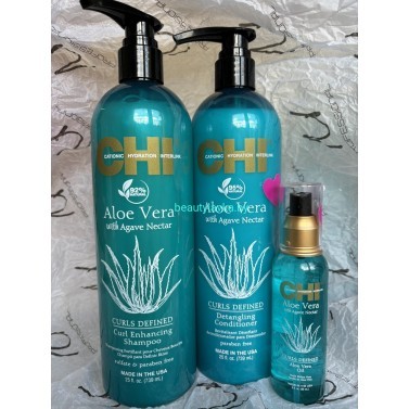 CHI Набор ALOE VERA Шампунь 739 мл+ Кондиционер алоэ и нектар агавы + 739 мл + Масло 89 мл