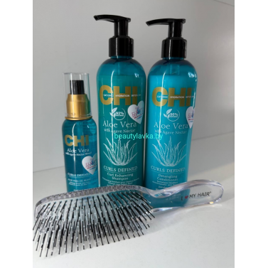 Набор для волос CHI ALOE VERA With Agave Nectar Leave-In шампунь 340 мл + кондиционер 340 мл + масло 89 мл