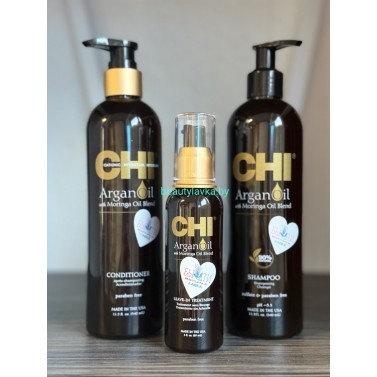 Набор восстанавливающий Chi Argan Oil шампунь + кондиционер по 340 мл + масло 89 мл