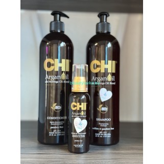 Набор восстанавливающий Chi Argan Oil шампунь + кондиционер по 739 мл + масло 89 мл