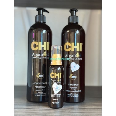 Набор восстанавливающий Chi Argan Oil шампунь + кондиционер по 739 мл + масло 89 мл