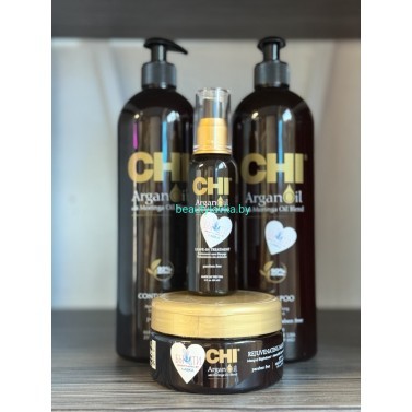 Набор восстанавливающий шампунь + кондиционер Chi Argan Oil по 739 мл + Маска Rejuvenating 237 мл + масло 89 мл