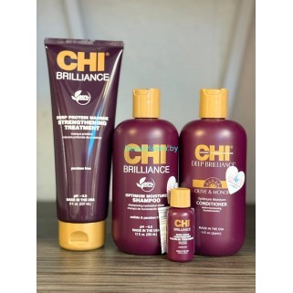 Набор восстанавливающий Chi Brilliance шампунь + кондиционер по 355 мл + маска 237 мл + сыворотка 15 мл