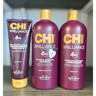 Набор восстанавливающий Chi Brilliance шампунь + кондиционер по 946 мл + маска 237 мл