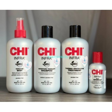 Набор Chi Infra Stylist Kit шампунь + кондиционер + средство по 355 мл + сыворотка 59 мл Набор Chi Infra Stylist Kit шампунь + кондиционер + средство по 355 мл + сыворотка 59 мл