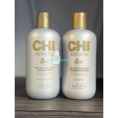Набор восстанавливающий с кератином CHI Keratin шампунь + кондиционер по 355 мл