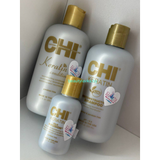 Набор CHI Keratin шампунь 355 мл + кондиционер 355 мл + сыворотка 59 мл