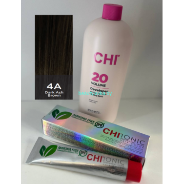 Крем-краска для волос CHI Ionic Permanent Shine Hair Color 4A 85 г