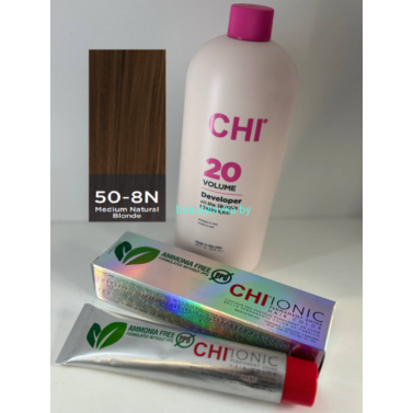 Крем-краска для волос CHI Ionic Permanent Shine Hair Color 50-8N 85 г