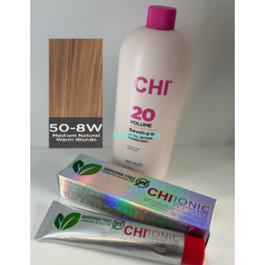 Крем-краска для волос CHI Ionic Permanent Shine Hair Color 50-8W 85 г