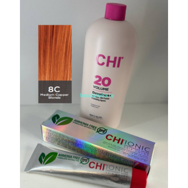 Крем-краска для волос CHI Ionic Permanent Shine Hair Color 8C 85 г