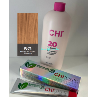 Крем-краска для волос CHI Ionic Permanent Shine Hair Color 8G 85 г