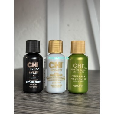 Набор сыворотки масло Chi black seed + keratin + olive по 15 мл